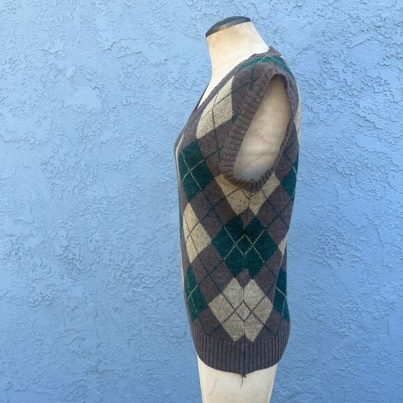 Vintage Argyle Sweater Vest in Small Preppy Academia Unisex - Picture 2 of 7